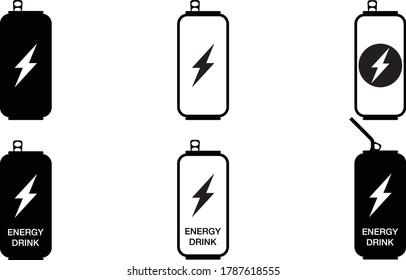 Energy Drink Set Vector Icon, Drink Icon