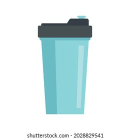 Energy drink shaker icon. Flat illustration of energy drink shaker vector icon isolated on white background