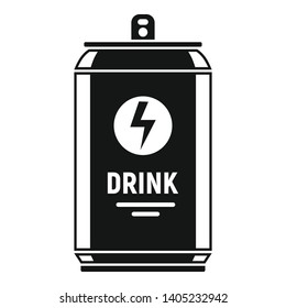 Energy drink tin can icon. Simple illustration of energy drink tin can vector icon for web design isolated on white background