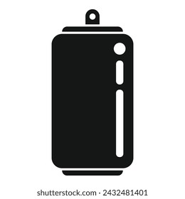 Energy drink tin can icon simple vector. Fast food beverage. Take away