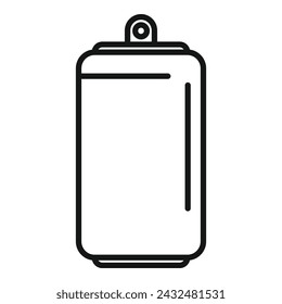 Energy drink tin can icon outline vector. Fast food beverage. Take away