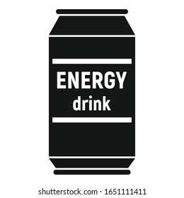 Energy drink tin icon. Simple illustration of energy drink tin vector icon for web design isolated on white background