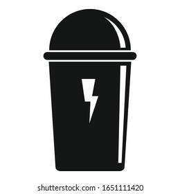 Energy drink vacuum insulated icon. Simple illustration of energy drink vacuum insulated vector icon for web design isolated on white background