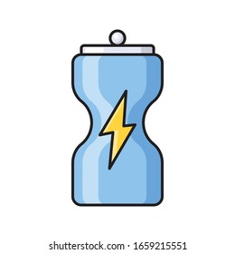 energy drink vector flat color icon 
