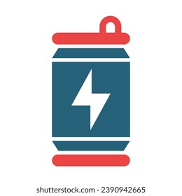 Energy Drink Vector Glyph Two Color Icon For Personal And Commercial Use.
