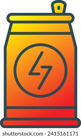 Energy Drink Vektorsymbol. Kann für Druck-, Mobil- und Web-Anwendungen verwendet werden.