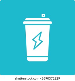 Energy-Drink-Vektorsymbol. Kann für Druck-, Mobil- und Web-Anwendungen verwendet werden.