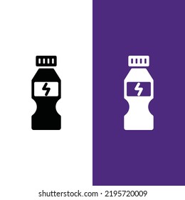 Energy Drink Vector Icon in Glyph Style. Vector illustration icon can be used for an app, website, or part of a logo.