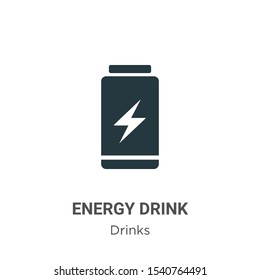 Energy drink vector icon on white background. Flat vector energy drink icon symbol sign from modern drinks collection for mobile concept and web apps design.