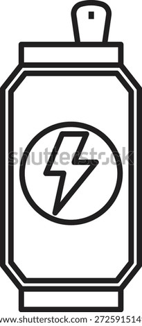 Energy Drink Vector Line icon Design