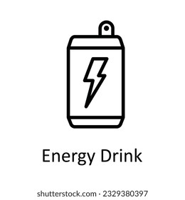 Energy Drink Vektorgrafik Design Illustration. Symbol für Lebensmittel und Getränke auf weißem Hintergrund EPS10-Datei 