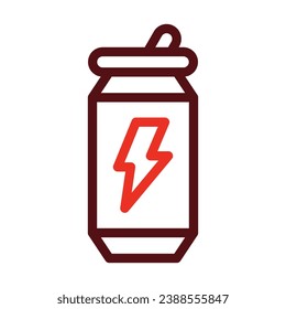 Energy Drink Vector Thick Line Two Color Icons For Personal And Commercial Use.
