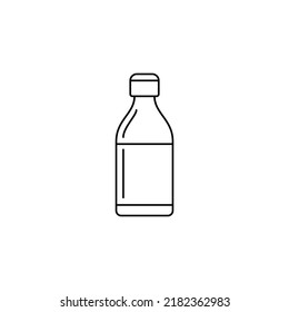 Energy drink water bottle icon in line style icon, isolated on white background