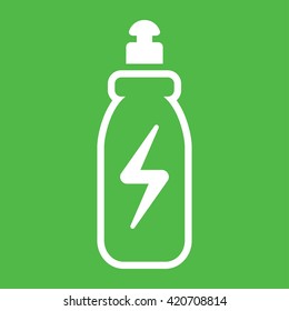energy drink water bottle plastic icon