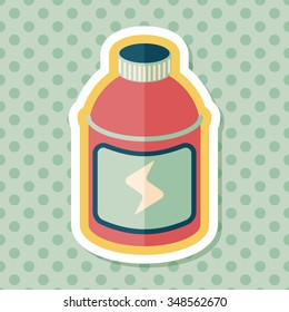 energy drinks flat icon with long shadow,eps10