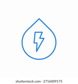 Vector de signo de icono de gota de energía