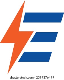Energy E Letter Logo icon vector