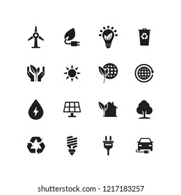 ENERGY AND ECO ICON SET