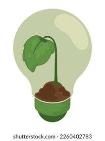 energy ecological sustainability icon isolated