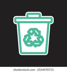 Energy Ecology Icon for any project or infographic. Recycle bin. Reuse container icon