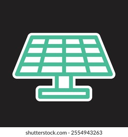 Energy Ecology Icon for any project or infographic. Solar Panel Icon