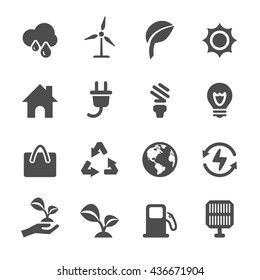 energy and ecology icon set, vector eps10.