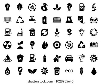 Energy And Ecology Icons