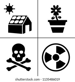 Energy And Ecology Icons, Nature icons set - environment ecology element - eco plant sign and symbols