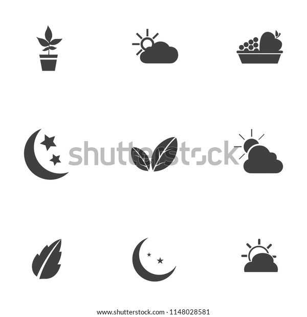 Energy And Ecology Icons,\
Nature icons set - environment ecology element - eco plant sign and\
symbols