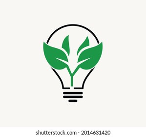 Energy ecology sustainable icon vector logo design template