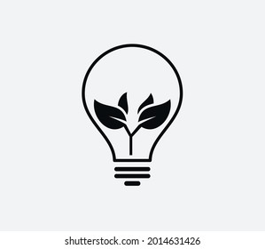 Energy ecology sustainable icon vector logo design template