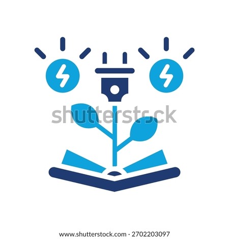 Energy Education Icon Mixed Vector Illustration