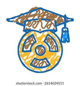 energy education nuclear doodle icon sketch vector. energy education nuclear sign. isolated symbol illustration