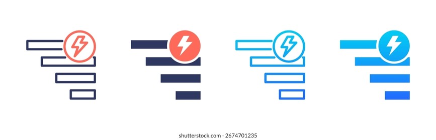 Energieeffizienz-Symbolpaket in mehreren Stilen