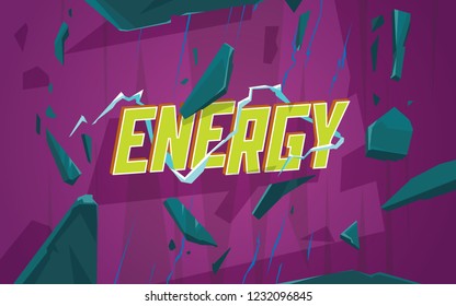 Energy effect. Template banner for your design