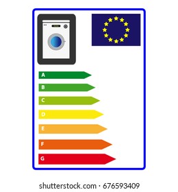 Energy efficience label isolated on white background. Vector illustartion