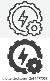 Paquete de iconos de estilo diferente de insignia de eficiencia energética. Esquema de línea e ícono sólido, signo y Vector de trazo editable. Versiones de esquema y glifo para proyectos de eco cero residuos.