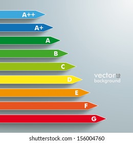 Energy efficiency category the grey background. Eps 10 vector file.