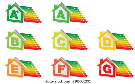 Energy efficiency class house symbol