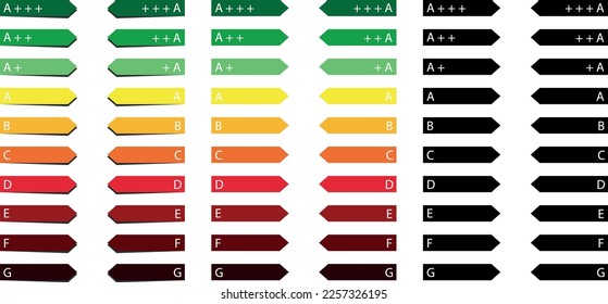 Energy Efficiency Class - Energy Label - horizontal - small