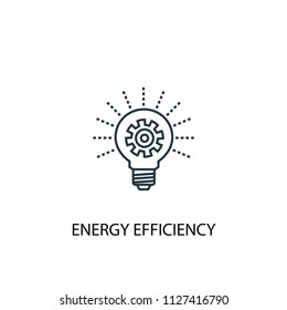 Energy efficiency concept line icon. Simple element illustration. Energy efficiency concept outline symbol design from Green Energy set. Can be used for web and mobile UI/UX