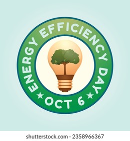 Energy Efficiency Day design template good for celebration usage. globe vector illustration. globe illustration. vector eps 10. flat design.