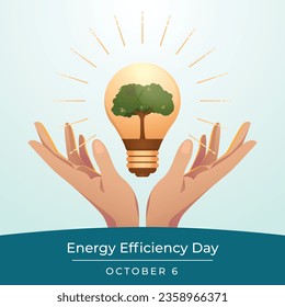 Energy Efficiency Day design template good for celebration usage. globe vector illustration. globe illustration. vector eps 10. flat design.