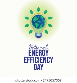 Energy Efficiency Day vector design template good for celebration usage. Energy Efficiency Day design. flat design. eps 10. 