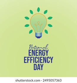 Energy Efficiency Day vector design template good for celebration usage. Energy Efficiency Day design. flat design. eps 10. 