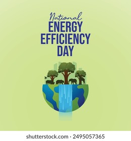 Energy Efficiency Day vector design template good for celebration usage. Energy Efficiency Day design. flat design. eps 10. 