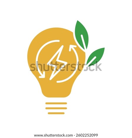 energy efficiency flat color icon.  Sign for web page, mobile app, button, logo. Vector isolated button. Editable stroke.