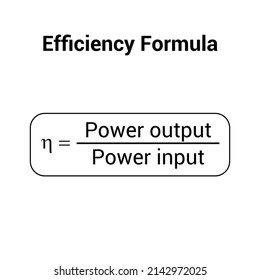 energy efficiency formula in physics