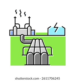 energy efficiency geothermal color icon vector. energy efficiency geothermal sign. isolated symbol illustration