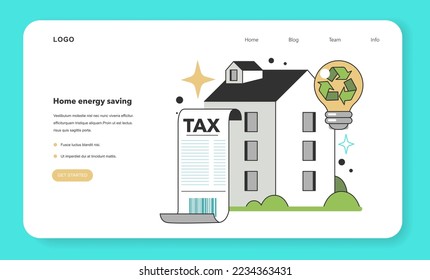 Energy efficiency at home. How to save on your heating bill or low your utility cost. Electricity consumption expenses. Inflation or economic recession effect. Flat vector illustration